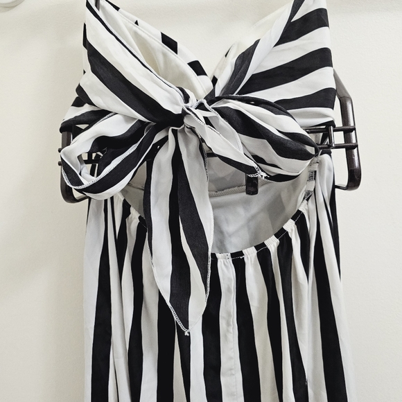 NWT "Seduction" Sleeveless Maxi Dress, Sz M, Black  and White NEW - Picture 6 of 9